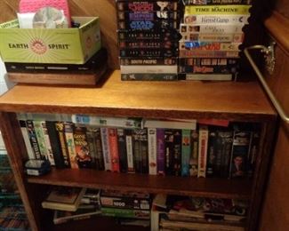 tons of DVDs, CD, cassettes