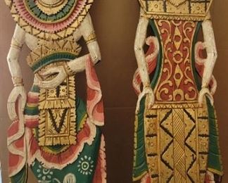 Thailand carved wall plaques