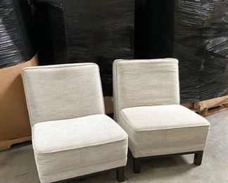 Heather Cream Slipper Chairs - Pair