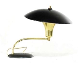 Black And Gold Mid-Century Table Lamp