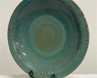 Decorative Teal Plate With Stand