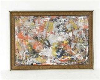 Abstract Painting By Miguel Chavez, Cork Frame