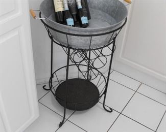 Unique Indoor/Outdoor Wine Cooler with bottle storage 