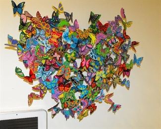 AMAZING Butterfly Heart 3D wall sculpture by David Krakov! Artist Signed piece from 2004! Wall mounts included with the art  