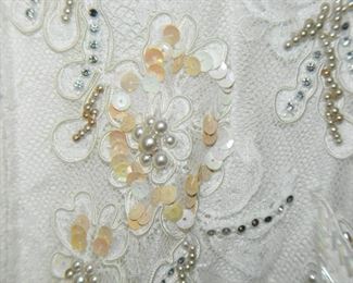 Incredible workmanship and detail with the hand stud work on this couture wedding dress 