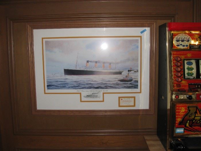 Titanic with boarding ticket" McCreavy with remarque