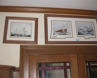 Daniel Morrell 2 print signed by survivor and Sailing Ship