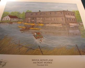 Mayea Aeroplane and Boat Works Bill Rose print