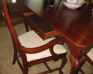 detail of dining room set by Lexington furniture Bob Timberlake