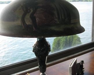 lovely reverse painted table lamp