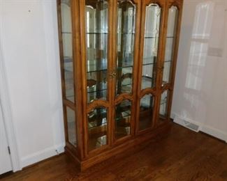 Formal Lighted Display Cupboard