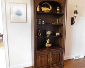 Two very nice dark-stained bookcases