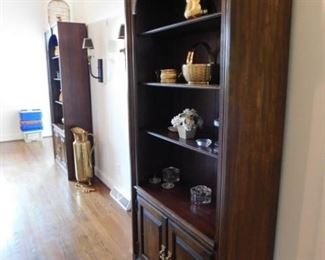 Second dark-stained bookcase