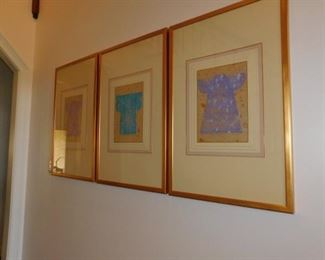 Signed and Framed Images of Kimonos