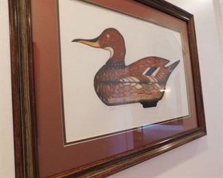 Signed and Framed duck print