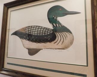 Framed and Signed duck print