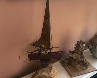 Copper Sailing Sculpture