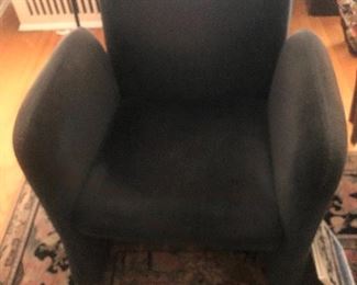 One of A Pair of Velvet Chairs