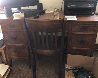 Oak Chair & Desk