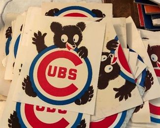 Large selection of Vintage Cubs decals