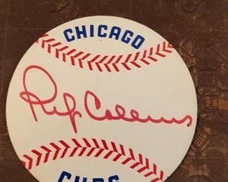 Ref Coleman ??? Chicago Cubs Signed Sticker