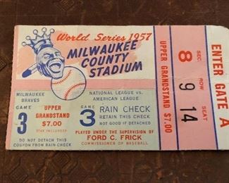 World Series Ticket 1957