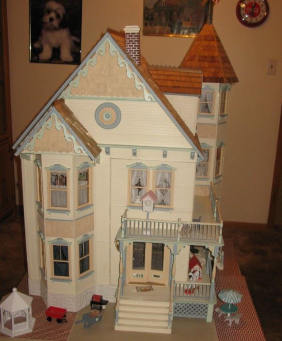 HUGE hand made doll house with furnishings                
           BUY IT NOW $ 985.00