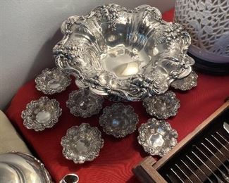 Francis I Sterling - Large Compote - 8 Nut Dishes