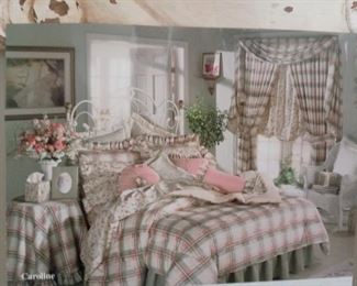 Many accessories, draperies, pillow shams as shown are available.