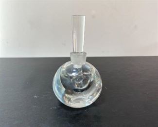 Flower Etched Perfume Bottle