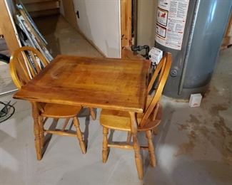 child’s table and chairs