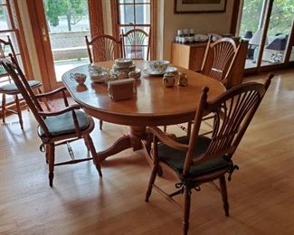 table and six chairs 