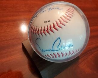 Ernie Banks signed ball