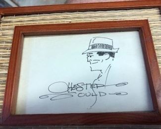 Chester Gould Original Dick Tracy signed drawing