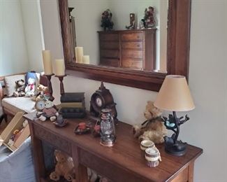 Ethan Allen Table and Mirror