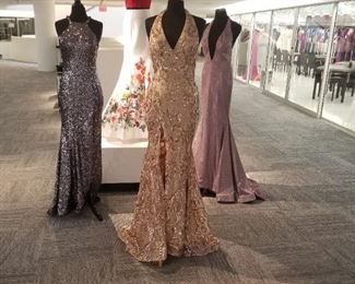 These Dresses Retail from $499 to $799. 
Sizes from 0 to 26.  Starting at $50 to $100.
Cocktail, Prom, Pageant, Homecoming, Mother of Bride.  The more you buy the better the prices.  