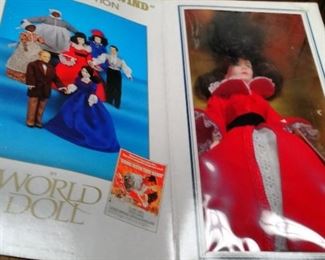 50th Anniversary Barbie as Scarlett O'Hara from Gone With The Wind, in Red Velvet Robe over White Nightgown  New in Box  RARE FIND