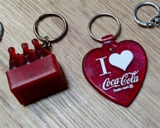 Assortment of Coca Cola Keychains