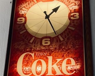What a beauty this Ejoy Coke sign/Clock is.  This is a sample of the many Coke Clocks you will find at this Warehouse Sale.