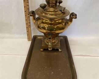 Antique Russian Samovar Hot Water Tea Urn