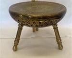 Antique Iranian Turkish Brass Stool Foot Warmer 