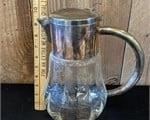 Vintage Water Pitcher w/ Silver Lid