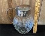 Vintage Water Pitcher w/ Silver Lid