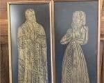 Antique Brass Rubbing Couple Pictures
