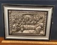 Antique The Last Supper Metal Wall Hanging