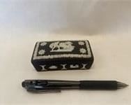 Vintage Black Jasperware Wedgwood Trinket Box
