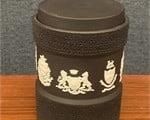 Vintage Black Jasperware Wedgwood Tobacco Jar