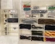 4 containers full worms skirts weights