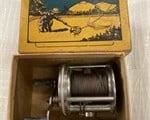 vintage brookleere level winding cassting reel 