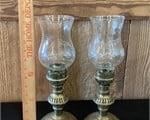 Antique Brass Candlestick Holders